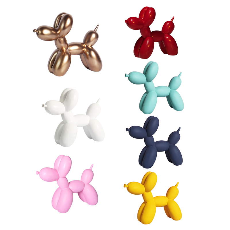 Dog Sculpture Balloon Art Statue Mini Collectible Figure Home Decoration Resin Figurine Desk Accessories Room Decor 220614