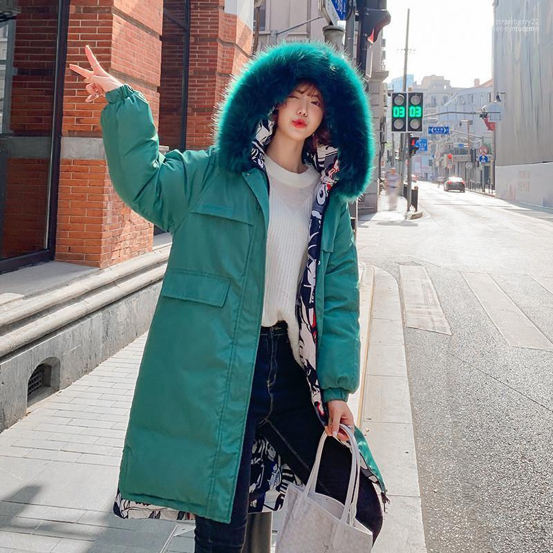 Women's Down & Parkas 2022 Fashion Double-sided Wear Women Winter Jacket Cotton Padded Warm Thicken Big Fur Collar Ladies Long Parka Womens, Black
Women's Down & Parkas 2022 Fashion Double-sided Wear Women Winter Jacket Cotton Padded Warm Thicken Big Fur Collar Ladies Long Parka Womens, Black