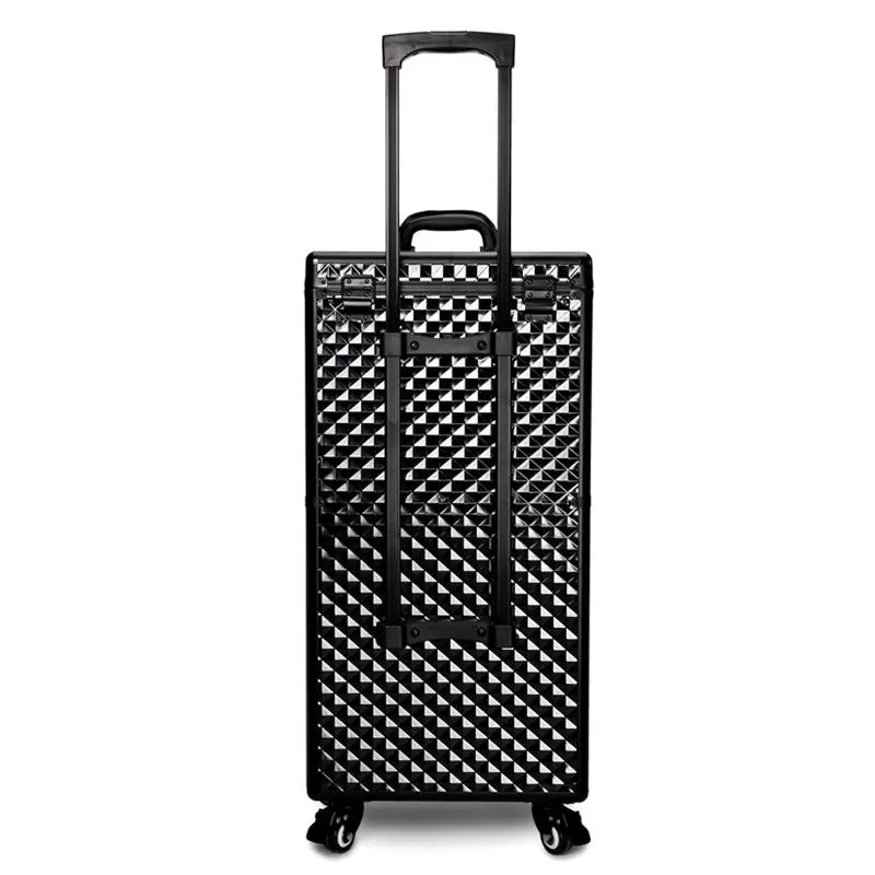 Suitcases Women Large Capacity Trolley Cosmetic Case Rolling Luggage Bag,Nails Make Up Toolbox,Multi-layer Beauty Tattoo Suitcase