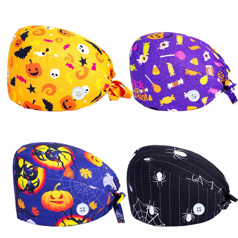 Beanies 2PCS/Lot Halloween Printed Scrub Cap Women Men Cotton Caps With Button Adjustable Unisex Working Hat Hair CoverBeanies BeaniesBeanie
Beanies 2PCS/Lot Halloween Printed Scrub Cap Women Men Cotton Caps With Button Adjustable Unisex Working Hat Hair CoverBeanies BeaniesBeanie