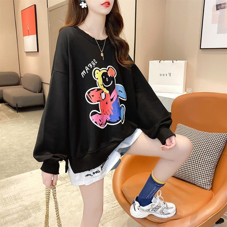 Wei Yi Women Round Collar 2022 Korean Version Of Loose Spring And Autumn Thin Long-sleeved Top Fake Two Ins Tide Jacket. Women's Hoodies & S, Black
Wei Yi Women Round Collar 2022 Korean Version Of Loose Spring And Autumn Thin Long-sleeved Top Fake Two Ins Tide Jacket. Women's Hoodies & S, Black
