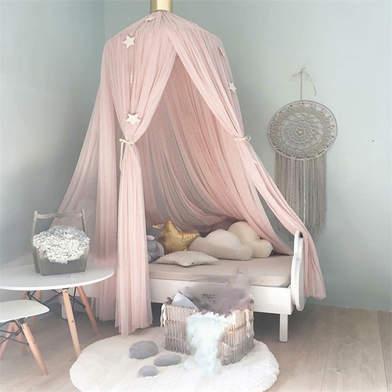 Baby Room Mosquito Net Bed Hanging Kids Tent Baby Bed Crib Canopy Tulle Curtains for Bedroom Play House Tent for Kids Room Decor 220531