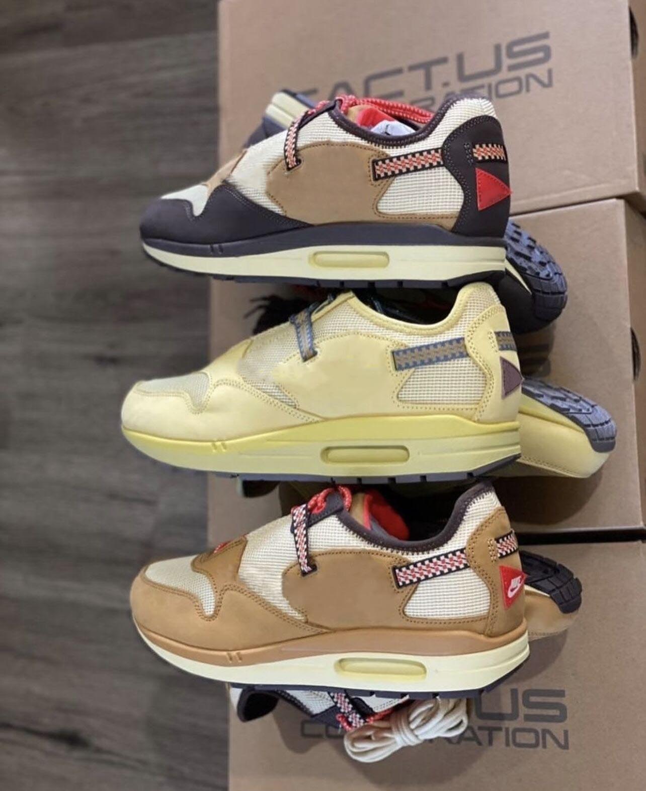 2022 Authentic Travis design 1 Cactus Jack Shoes TS Scott Baroque Brown Wheat Red Saturn Gold Men Women Max 1 Outdoor Sneakers Sports Trainers With Original Box US4-13, 11
2022 Authentic Travis design 1 Cactus Jack Shoes TS Scott Baroque Brown Wheat Red Saturn Gold Men Women Max 1 Outdoor Sneakers Sports Trainers With Original Box US4-13, 11