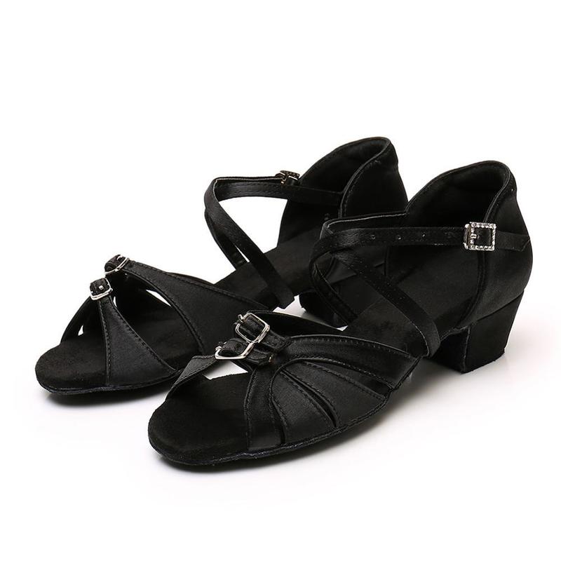 Children Dance Shoes for Girls Women Ballroom Latin shoes Ladies Modern Tango Dancing Performance Salsa Sandals 3.5CM Heel 220507