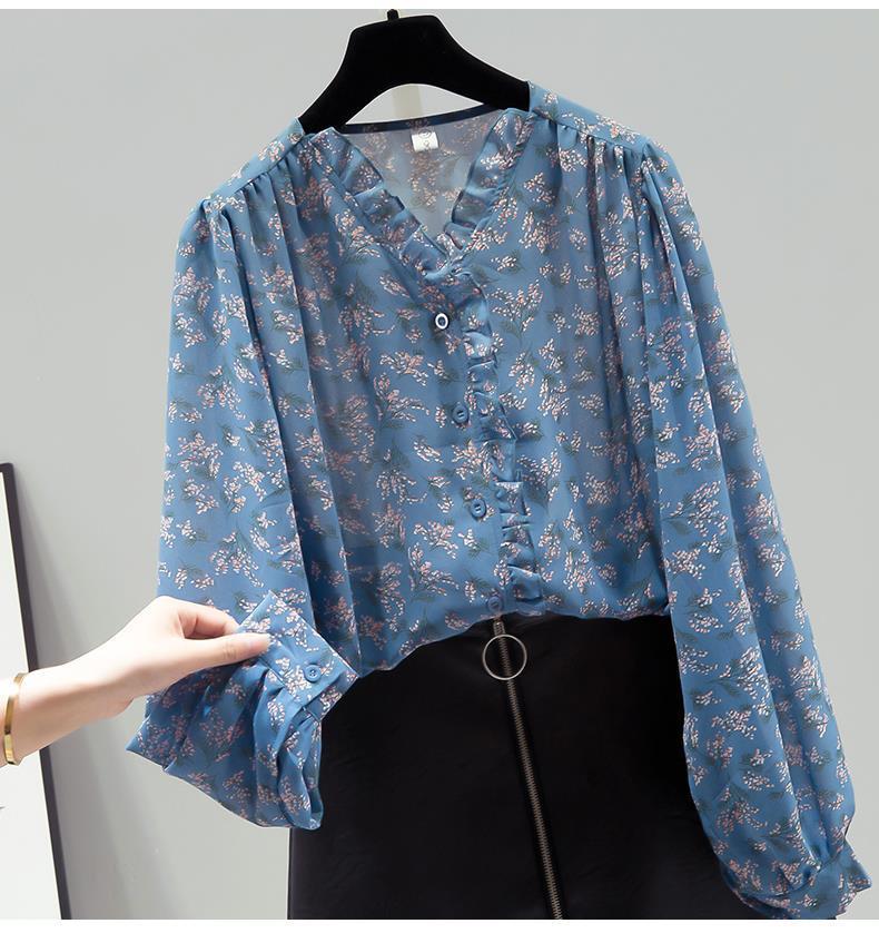 Women' Blouses & Shirts Floral Chiffon Long-sleeved Shirt Women' 2022 Spring And Summer Korean Version Loose Plus Size Printed Cardiga, Blue
Women' Blouses & Shirts Floral Chiffon Long-sleeved Shirt Women' 2022 Spring And Summer Korean Version Loose Plus Size Printed Cardiga, Blue