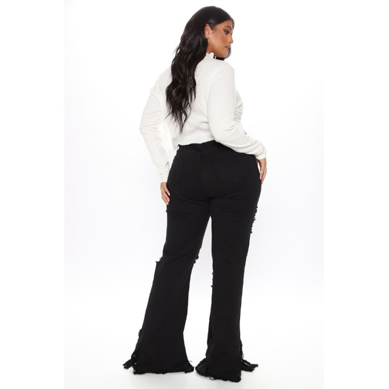 Women Jeans Fashion Woman Flare Denim Pants Casual Vintage Ripped Jean Trousers For Lady lk, Black
Women Jeans Fashion Woman Flare Denim Pants Casual Vintage Ripped Jean Trousers For Lady lk, Black