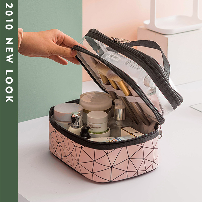 Multifunction Travel Clear Makeup Bag Fashion Diamond Cosmetic Bag Toiletries Organizer Waterproof Females Storage Make Up Cases 220525