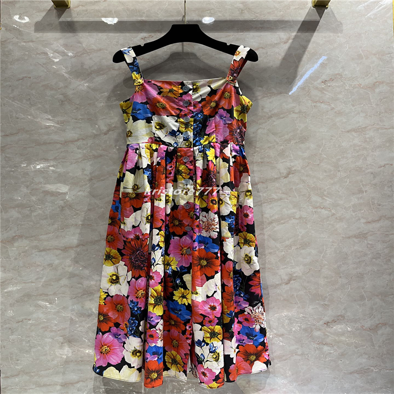 2022 women summer vest long dress sexy dresses with garden print female designer dresses sleeveless tee clothing, Multi
2022 women summer vest long dress sexy dresses with garden print female designer dresses sleeveless tee clothing, Multi