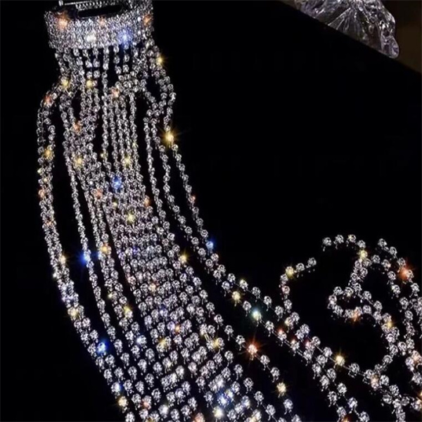 Shine Full Rhinestone Hairpins for Women Bijoux Long Tassel Crystal Hair Accessories Wedding Banquet Jewelry GC984