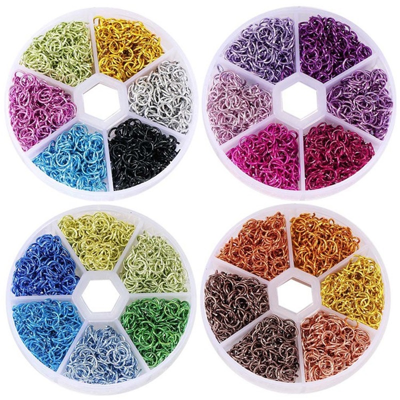 1080PCS/Box 6 Colors 6mm Colorful Aluminum Wire Open Jump Rings Connector for Jewelry Making with A Circular Box 464 H1
1080PCS/Box 6 Colors 6mm Colorful Aluminum Wire Open Jump Rings Connector for Jewelry Making with A Circular Box 464 H1