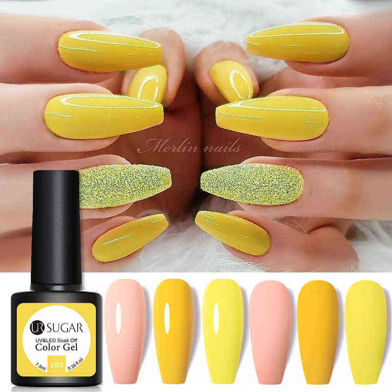 NXY Nail Gel Yellow Series Color Polish Varnish Neon Glitter Soak Off Uv Led Art Manicure s 0328
