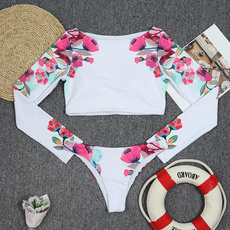 Women' Swimwear Freckange 2022 Sexy Long Sleeve Bikinis Women Swimsuit Flower Print Bathing Suits Beachwear Brazilian Bikini Set Biquini Fe
Women' Swimwear Freckange 2022 Sexy Long Sleeve Bikinis Women Swimsuit Flower Print Bathing Suits Beachwear Brazilian Bikini Set Biquini Fe
