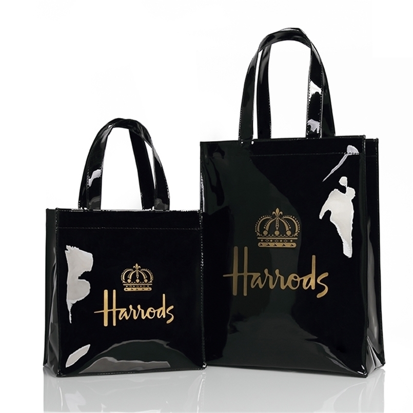 Princess Crown Print PVC Reusable Shopping Purse for Women Eco Friendly Summer Tote Beach Handbags Large Casual Ladies Work Bag 220720