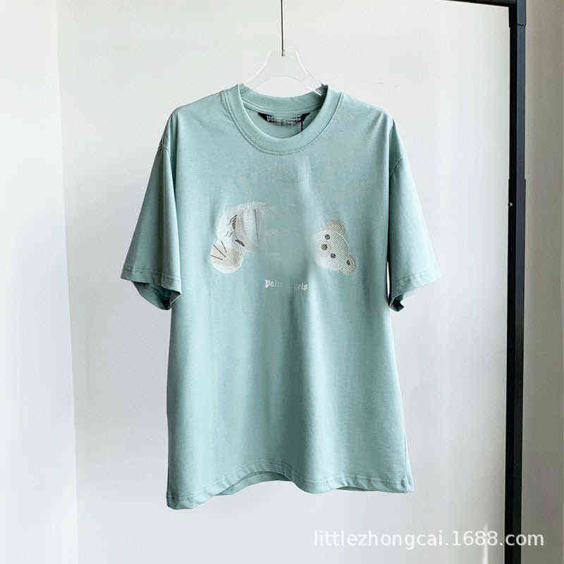 Summer Fashion New Ins Style Angel Classic Brokeback Bear Embroidery Dousha Green Couple Short Sleeve Loose Unisex T-shirt, Bean paste green
Summer Fashion New Ins Style Angel Classic Brokeback Bear Embroidery Dousha Green Couple Short Sleeve Loose Unisex T-shirt, Bean paste green