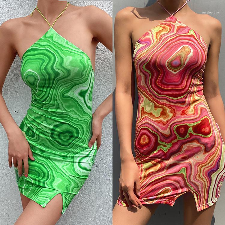 Casual Dresses Sleeveless Halter Sundress Sexy Lace-up Split Boho Style Summer Fashion Print Beach Vestidos 2 Colors, Green
Casual Dresses Sleeveless Halter Sundress Sexy Lace-up Split Boho Style Summer Fashion Print Beach Vestidos 2 Colors, Green