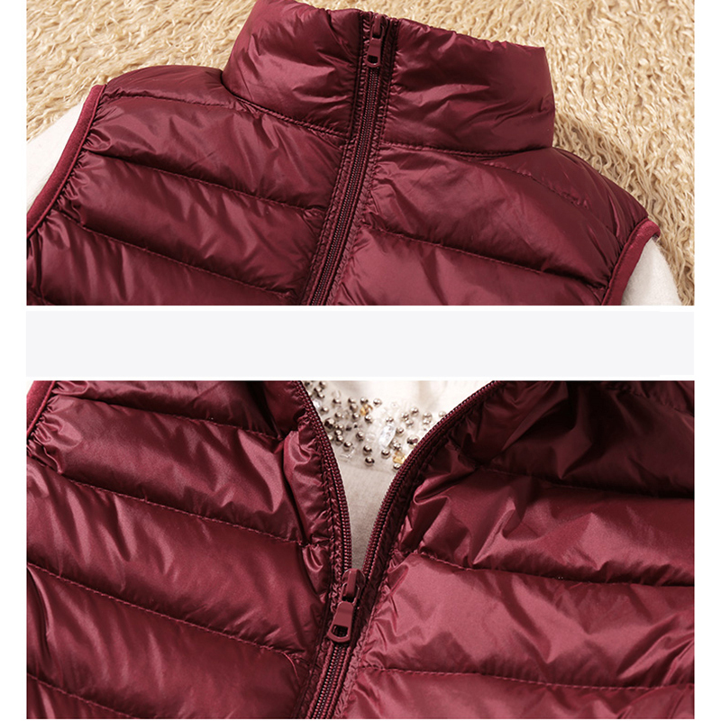 Women Sleeveless Ultra Light Down Vests Slim Jacket Girl Gilet Plus Lightweight Windproof Warm Waistcoat Portable 220801