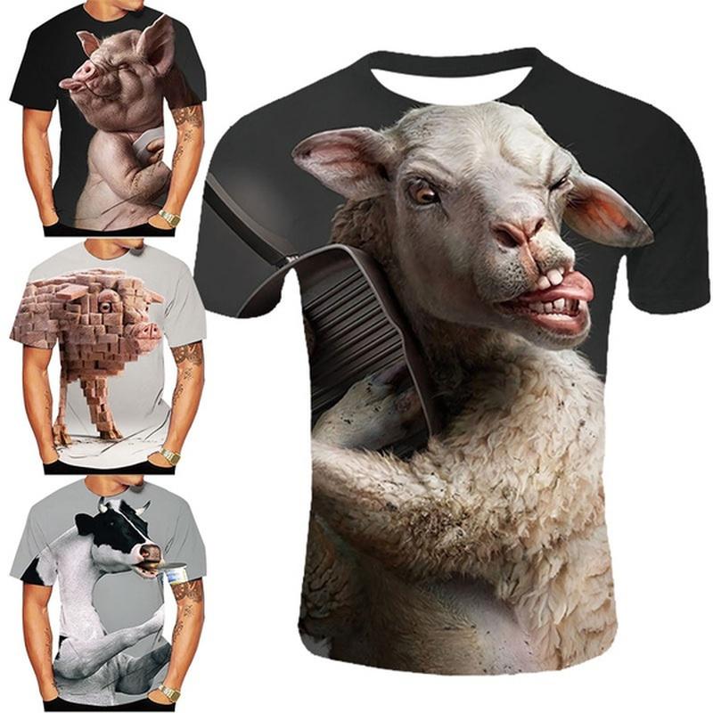 Men's T-Shirts Arrive Novelty Animal Pig Sheep Series Tshirt Men Women 3D Print T-shirt Harajuku Style T Shirt Summer Tops -5XL, Black
Men's T-Shirts Arrive Novelty Animal Pig Sheep Series Tshirt Men Women 3D Print T-shirt Harajuku Style T Shirt Summer Tops -5XL, Black
