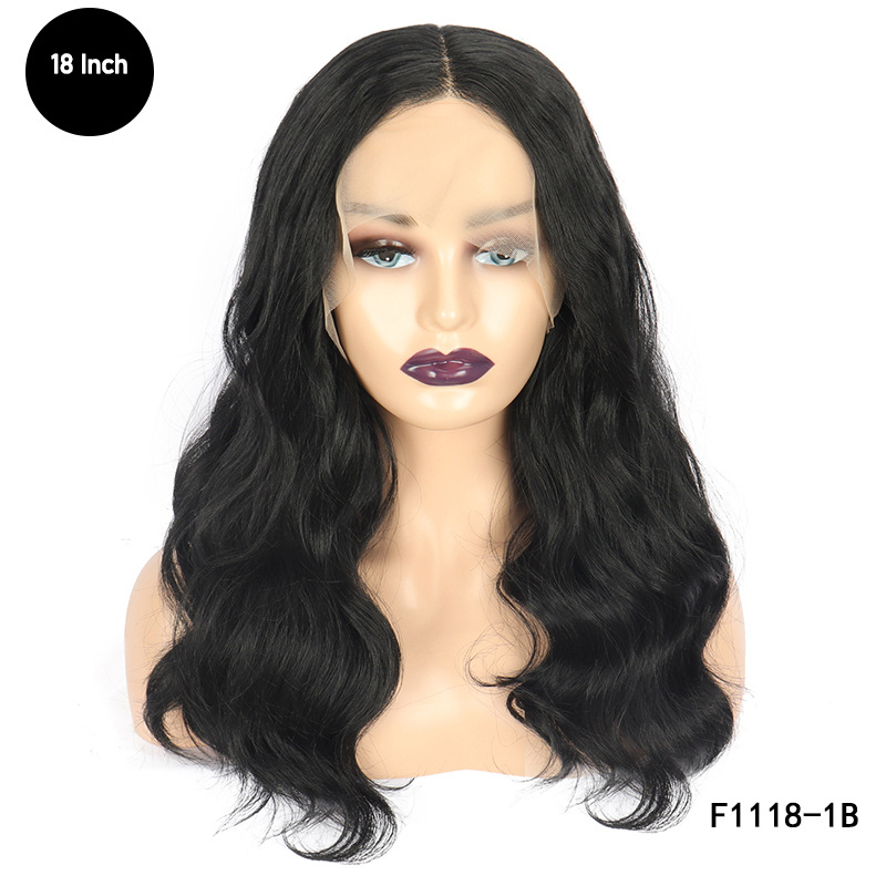 18inch Fashion Woman's Lace Front Big Wave Synthetic Hair Wig