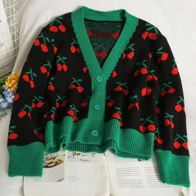 Women's Knits & Tees Chic Cute Cherry Cardigan Women Long Sleeve Knitted Sweaters Kawaii Winter Korean Sweater Clothes Pull Femme Jersey Muj, Black
Women's Knits & Tees Chic Cute Cherry Cardigan Women Long Sleeve Knitted Sweaters Kawaii Winter Korean Sweater Clothes Pull Femme Jersey Muj, Black