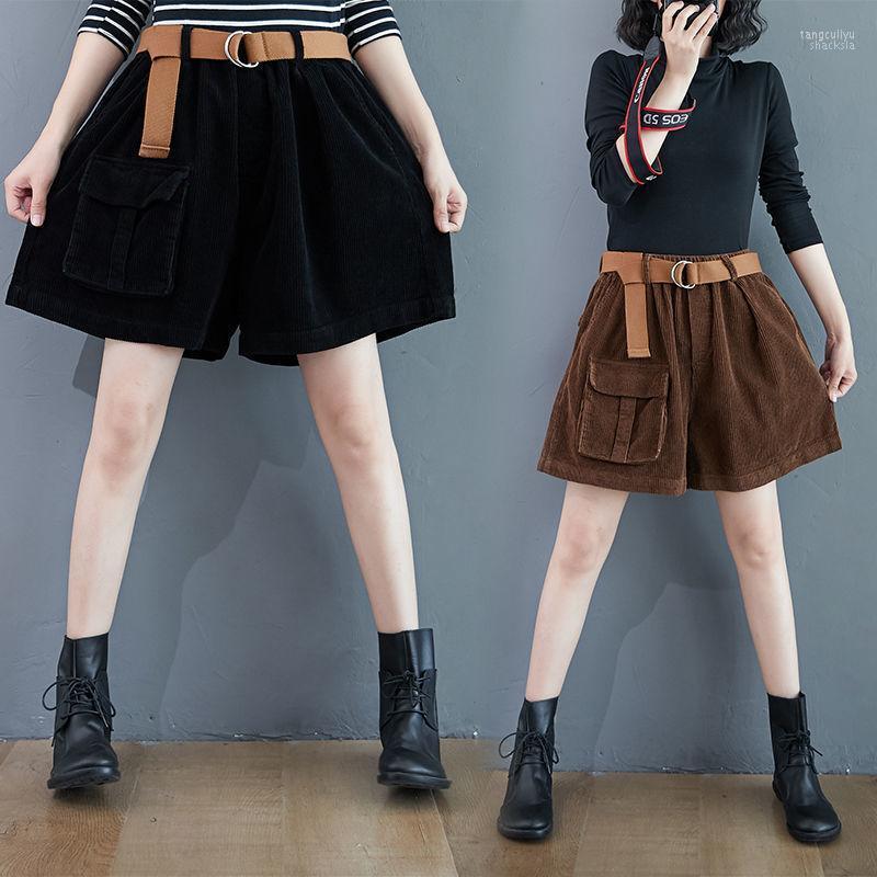 Women's Shorts Autumn Corduroy Wide-leg For Women Korean Retro High Waist Casual Loose Short Pants With Belt A Line G133, Dark brown
Women's Shorts Autumn Corduroy Wide-leg For Women Korean Retro High Waist Casual Loose Short Pants With Belt A Line G133, Dark brown