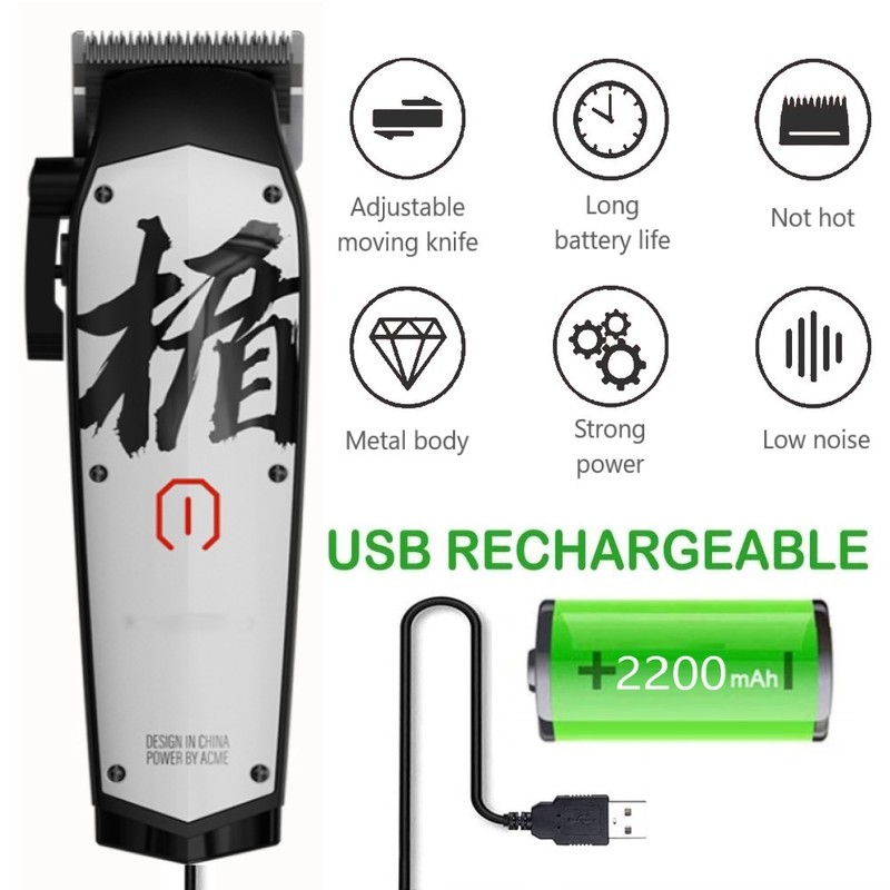Madeshow M10 Hair Clippers Professional Hair Trimmer for Men Electric Hair Cutting Machine 7000 RPM Barbershop USB Rechargeable 220708