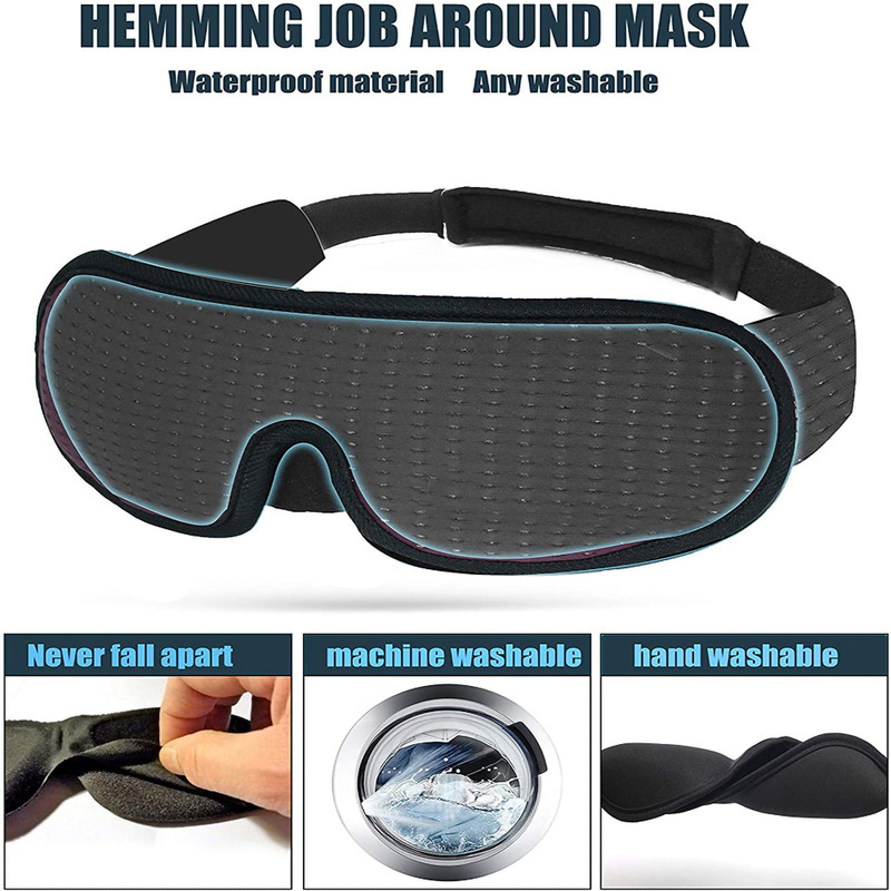 3D Sleeping Mask Block Out Light Soft Padded Sleep Mask For Eyes Slaapmasker Eye Shade Blindfold Sleeping Aid Face Mask Eyepatch CX220516