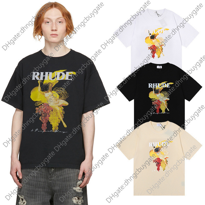 Shirt Designer Summer Clown Rose Rendering Buerfly Prin Rhude Shor Sleeve T-shir Men' Brand Brand High Qualiy, White
Shirt Designer Summer Clown Rose Rendering Buerfly Prin Rhude Shor Sleeve T-shir Men' Brand Brand High Qualiy, White