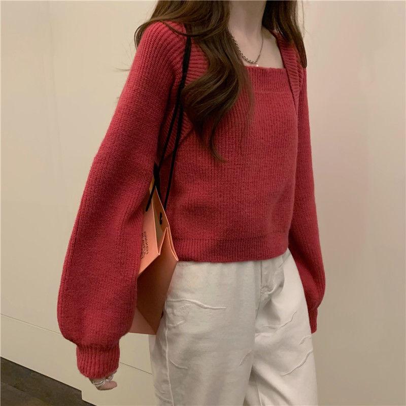 Women's Sweaters Woman Square Pullover Sweater Female Solid Color Casual Long-sleeved Loose Bottoming Ladies Streetwear Knitwear G46Women's, White
Women's Sweaters Woman Square Pullover Sweater Female Solid Color Casual Long-sleeved Loose Bottoming Ladies Streetwear Knitwear G46Women's, White