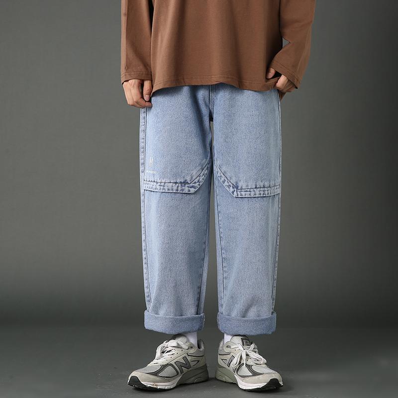 Men' Jeans Brand Clothing Stitching Design Sense Loose Straight Wide-leg Pants Trendy Japanese Casual, Light blue
Men' Jeans Brand Clothing Stitching Design Sense Loose Straight Wide-leg Pants Trendy Japanese Casual, Light blue