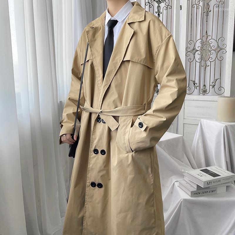 Men's Trench Coats Autumn Khaki Black Coat Men Fashion Oversized Long Korean Loose Windbreaker Jacket Mens Belt Overcoat -2XL Kend22
Men's Trench Coats Autumn Khaki Black Coat Men Fashion Oversized Long Korean Loose Windbreaker Jacket Mens Belt Overcoat -2XL Kend22