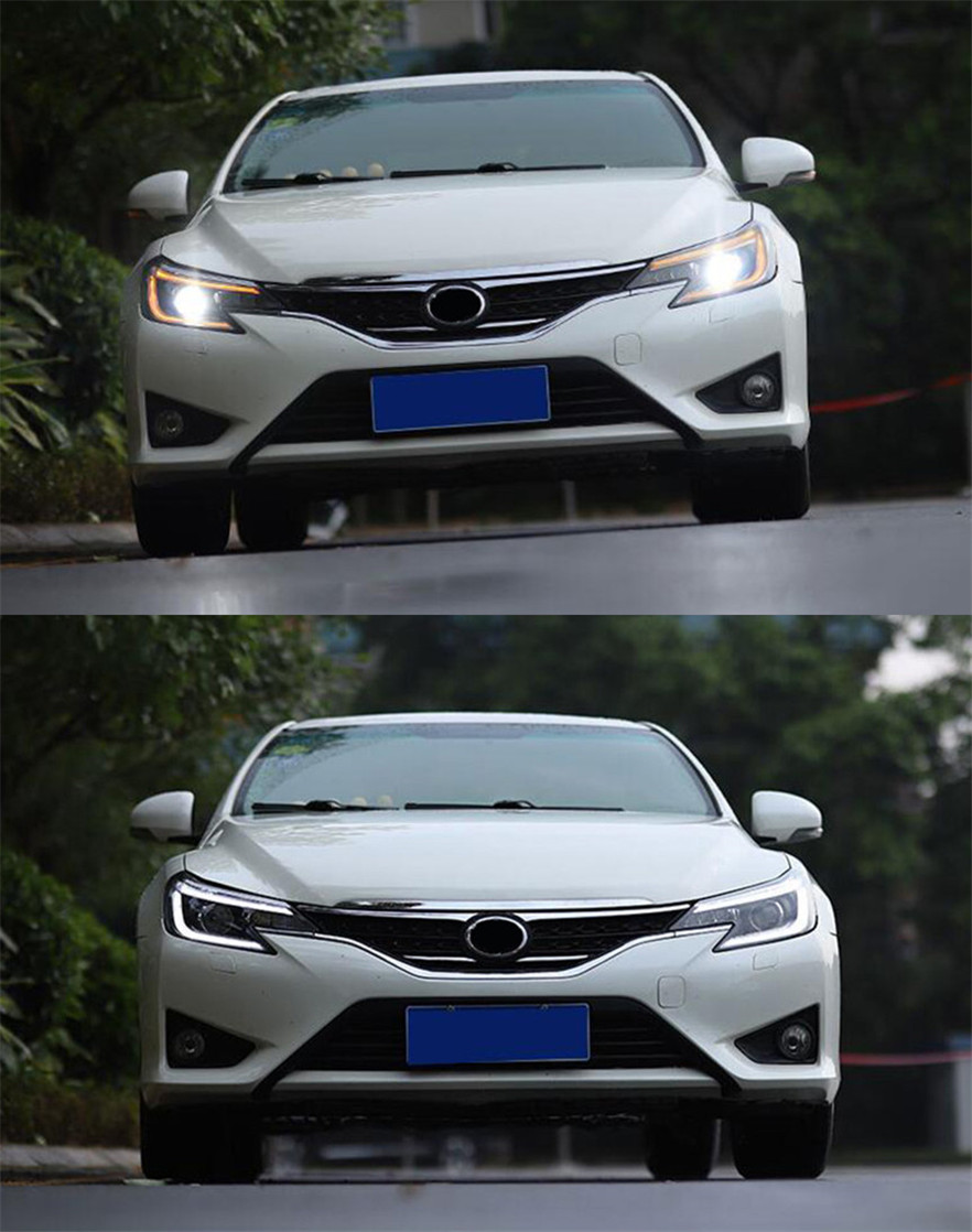 Car Headlights For 2014 REIZ Mark X 2013 LED Front Headlight DRL Bi-Xenon Lens Replacement High Beam Turn Signal Driving Lights