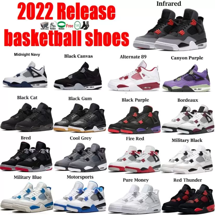 Basketball Shoes 4 Man Woman Mens Sneakers 4s Infrared White Oreo Sail Cool Grey University Blue Fire Red Thunder Bred Zen Master Military Black Cat Men Women Trainers, 42
Basketball Shoes 4 Man Woman Mens Sneakers 4s Infrared White Oreo Sail Cool Grey University Blue Fire Red Thunder Bred Zen Master Military Black Cat Men Women Trainers, 42