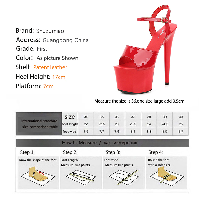 Pole Dance Shoes Stripper High Heels Women Sexy Show Sandals Party Club 15 17 CM Platform High-heeled Wedding 220328