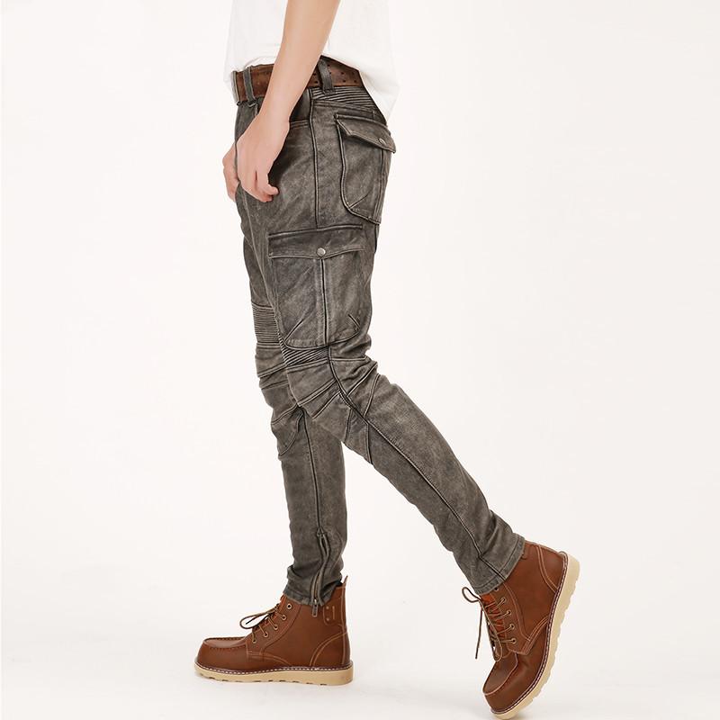 Men' Pants Vintage Grey Men American Casual Style Motorcycle Leather Trousers Plus Size 4XL Genuine Thick Cowhide, Black
Men' Pants Vintage Grey Men American Casual Style Motorcycle Leather Trousers Plus Size 4XL Genuine Thick Cowhide, Black