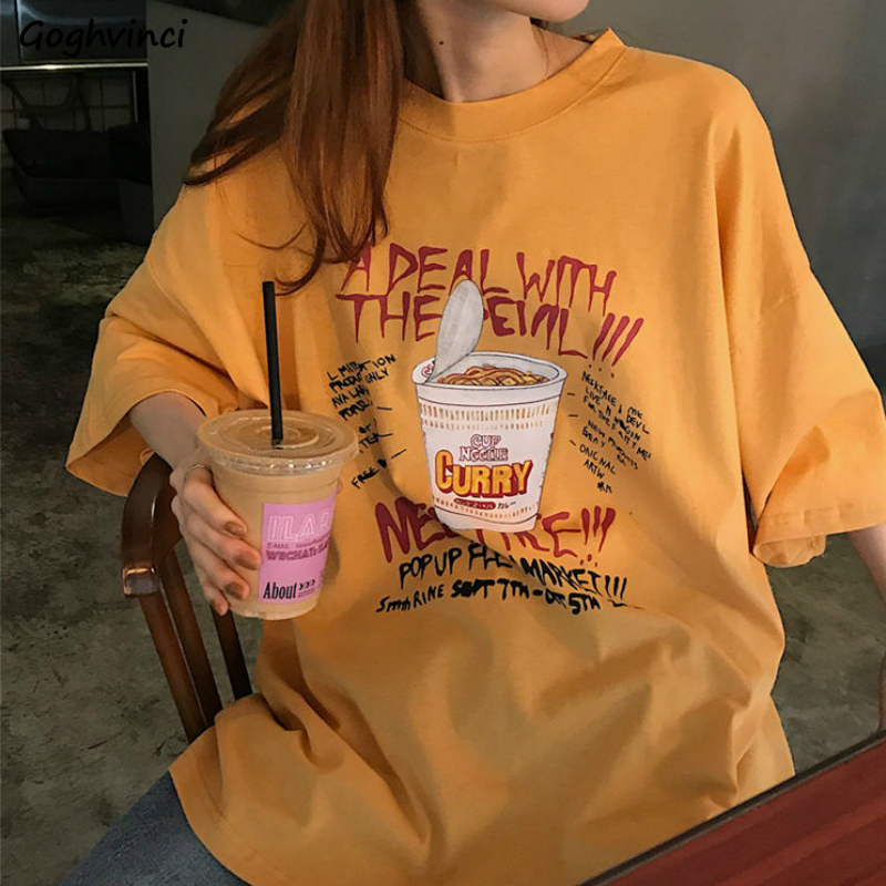 Short Sleeve Tshirts Women Printed Chic Loose Summer Harajuku Leisure Tees Ins BF Tshirt Korean Style Hiphop Ulzzang Fashion 220615, Yellow
Short Sleeve Tshirts Women Printed Chic Loose Summer Harajuku Leisure Tees Ins BF Tshirt Korean Style Hiphop Ulzzang Fashion 220615, Yellow
