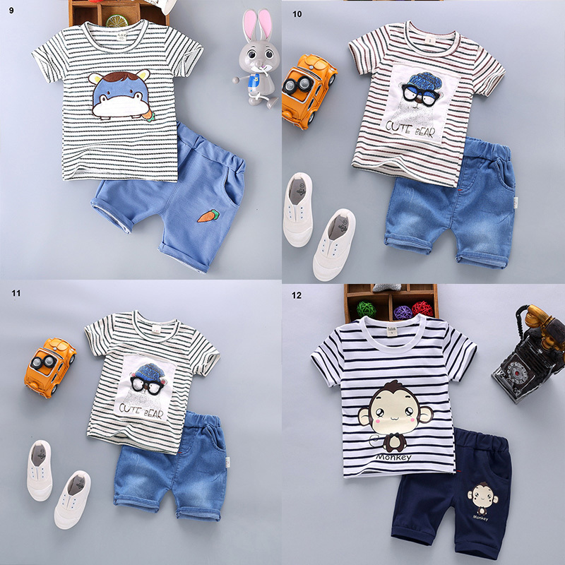 Boys Clothing Children Sets Summer Clothes Cartoon Kids Boy Set Cotton T-Shit+Pants 2PCS Outfits 220326