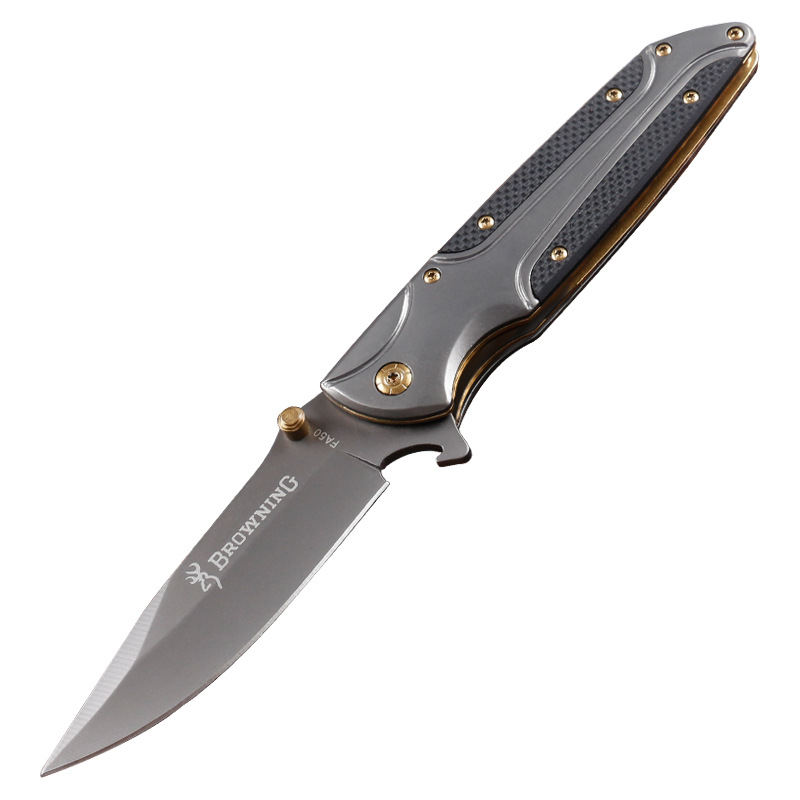 Browning FA50 Flipper Pocket Folding Knife 440C Steel Wood/G10 & Steel Handle EDC Knives Retail Box Package
Browning FA50 Flipper Pocket Folding Knife 440C Steel Wood/G10 & Steel Handle EDC Knives Retail Box Package