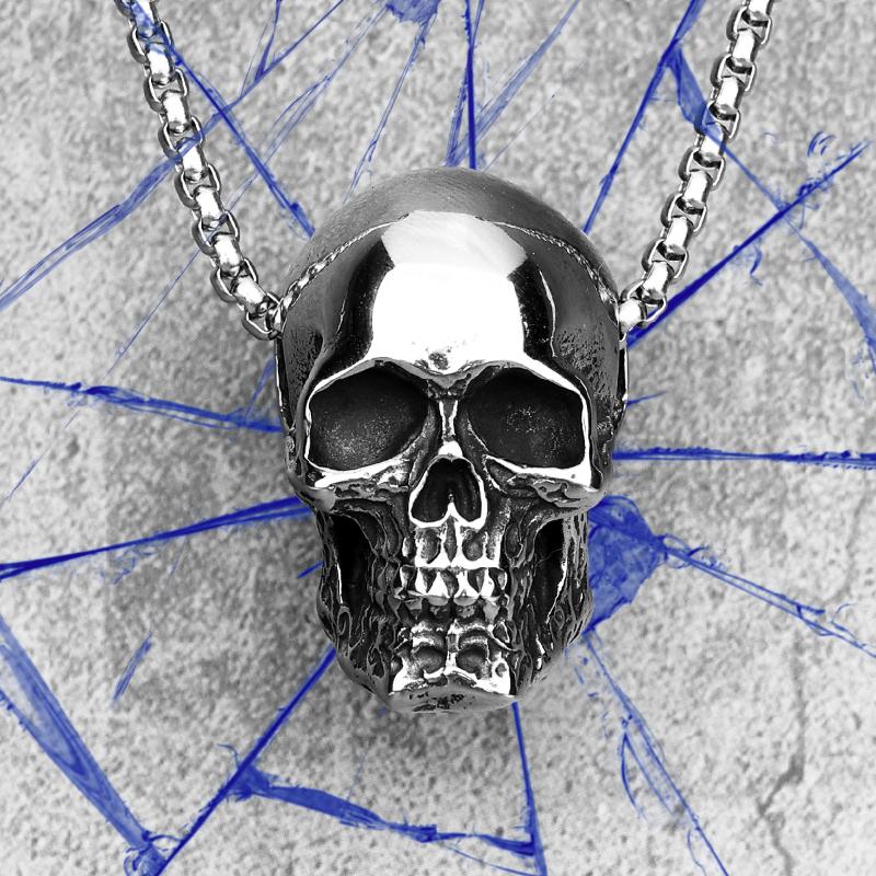 Chains Gothic Reality Skull Stainless Steel Men Necklaces Pendants Chain Punk For Boyfriend Male Jewelry Creativity Gift WholesaleChains
Chains Gothic Reality Skull Stainless Steel Men Necklaces Pendants Chain Punk For Boyfriend Male Jewelry Creativity Gift WholesaleChains