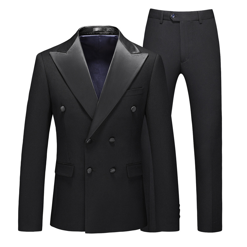 Autumn popular men's suits solid color casual slim double-breasted suit suit vest pants three-piece banquet host formal, White
Autumn popular men's suits solid color casual slim double-breasted suit suit vest pants three-piece banquet host formal, White