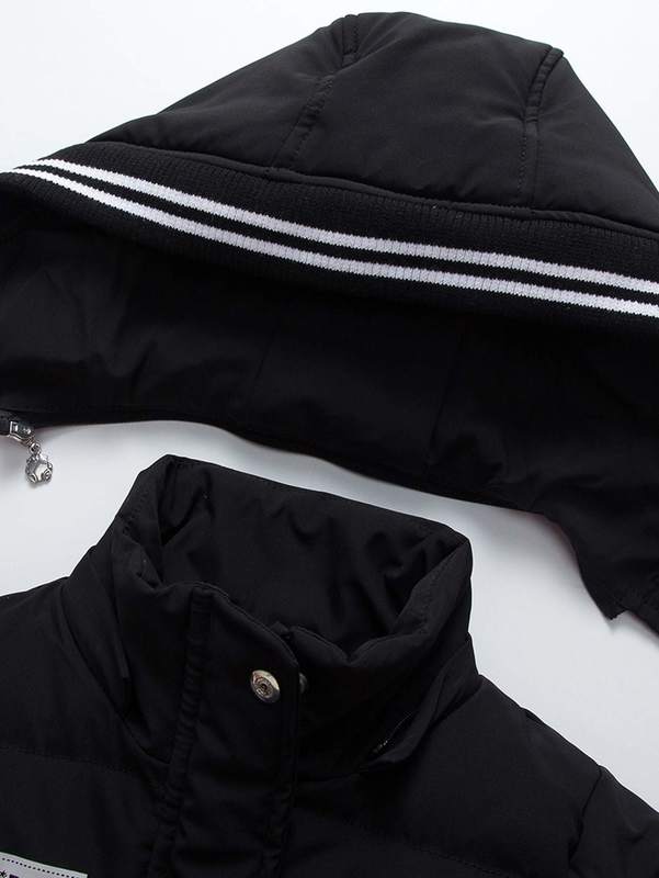 YINGZIFANG Toddler Boys Letter & Cartoon Graphic Down Coat SHE