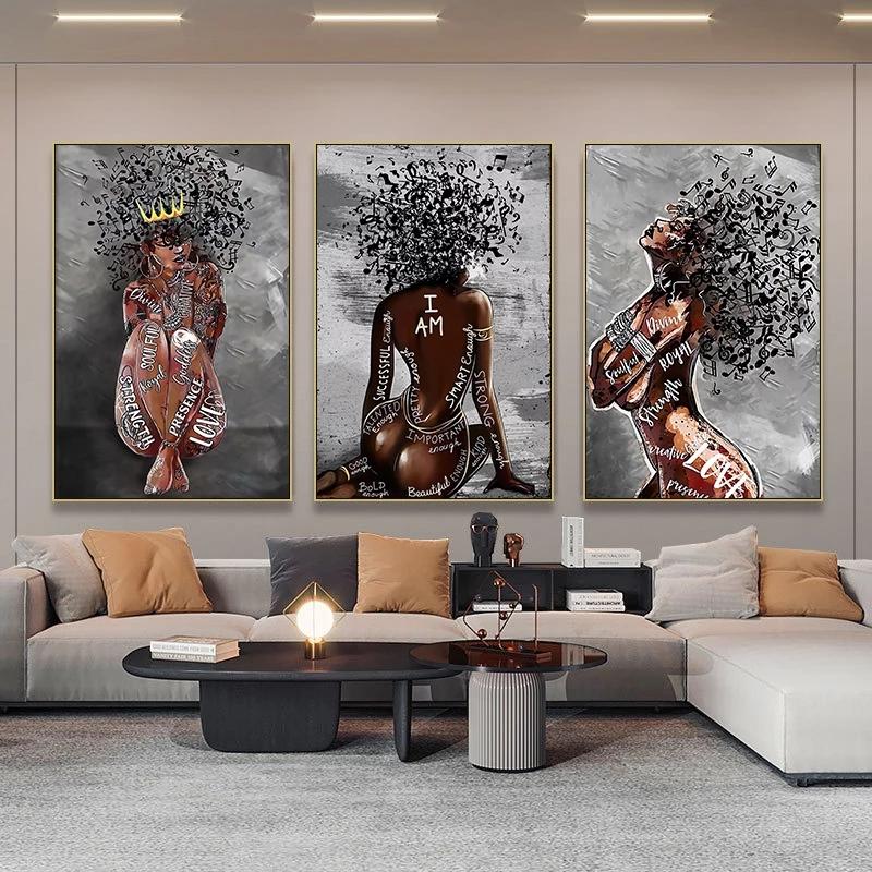 Paintings Abstract African Girl Canvas Posters And Prints Music Symbol Black Woman Art Painting Wall Pcitures For Home Decor
Paintings Abstract African Girl Canvas Posters And Prints Music Symbol Black Woman Art Painting Wall Pcitures For Home Decor