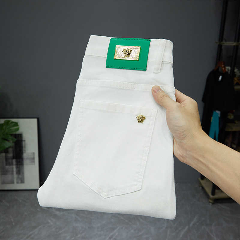 2022 Casual Pants Light Color Luxury Men's Jeans Summer Pure White Fashion Brand High-end European Goods, 3232 beige
2022 Casual Pants Light Color Luxury Men's Jeans Summer Pure White Fashion Brand High-end European Goods, 3232 beige
