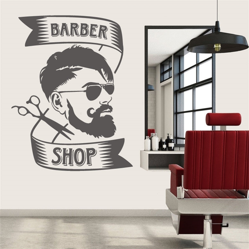 Hair salon vinyl wall decals men's style barber shop stickers window shop recruits personalized decoration stickers mural gifts 220613
Hair salon vinyl wall decals men's style barber shop stickers window shop recruits personalized decoration stickers mural gifts 220613