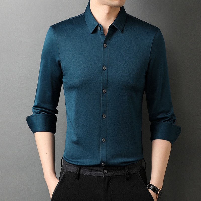 Spring and Autumn Long Sleeve Shirt Men Business Shirts 21597 220322