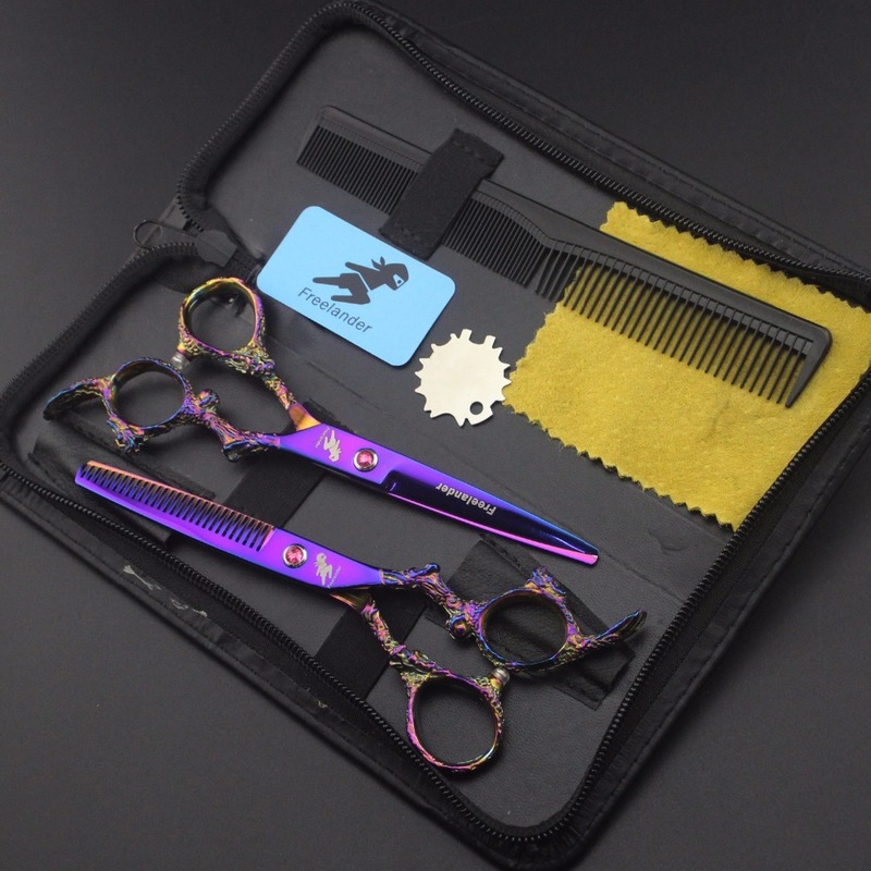 6.0in. Freelander Retro Style Profissional Hairdressing Scissors Hair Cutting Set Barber Shears High Quality Salon 220317