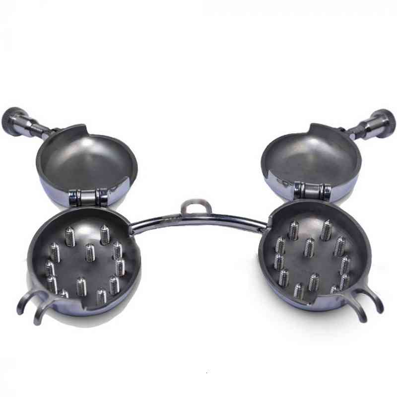Vibrator Sex Massager Toy Penis Ring Lock Spiked Chastity Cage Steel Male Device 9ZZW 1VK4