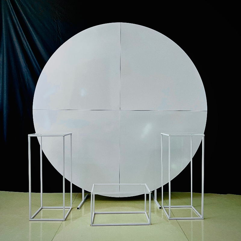 4PCS Wedding Decoration Welcome Door Props Graduation Anniversary Engagement Frame Sign Background Circle Arch Backdrops Balloon Flower Plinth Cake Ba