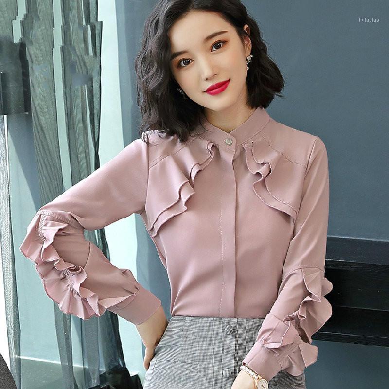 Elegant Autumn Tops Women Long Sleeve Ruffle Blouse Work Wear Office Shirts Plus Size Chiffon Blusas Mujer Moda Women' Blouses, Brown
Elegant Autumn Tops Women Long Sleeve Ruffle Blouse Work Wear Office Shirts Plus Size Chiffon Blusas Mujer Moda Women' Blouses, Brown