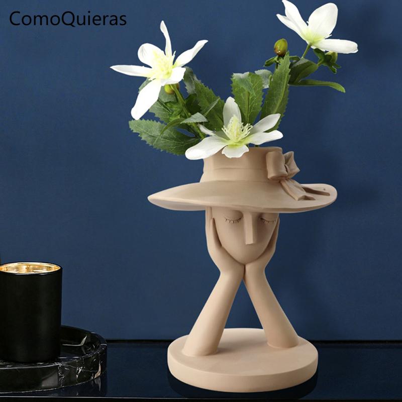 Vases Thinker Nordic Resin Vase Living Room Flower Pot Simple Home Decoration Creative Abstract Character Arrangement Figurine
Vases Thinker Nordic Resin Vase Living Room Flower Pot Simple Home Decoration Creative Abstract Character Arrangement Figurine