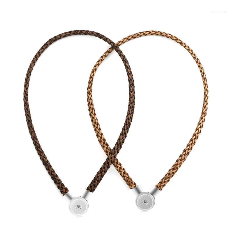 Pendant Necklaces 10PCS/Lot Handwoven Leather Rope Necklace Snap Button Jewelry Collar Fit 18mm Alloy Magnet Round Gifts
Pendant Necklaces 10PCS/Lot Handwoven Leather Rope Necklace Snap Button Jewelry Collar Fit 18mm Alloy Magnet Round Gifts